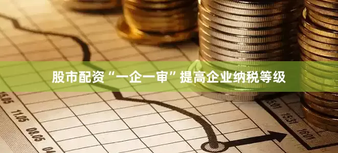 股市配资“一企一审”提高企业纳税等级